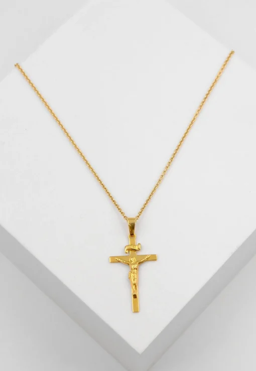 Anhänger Kreuz Gelbgold 750, 31x15mm