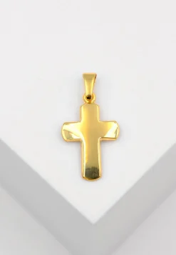 Anhänger Kreuz Gelbgold 750, 23x11mm