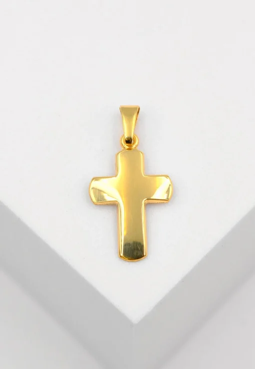 Anhänger Kreuz Gelbgold 750, 23x11mm