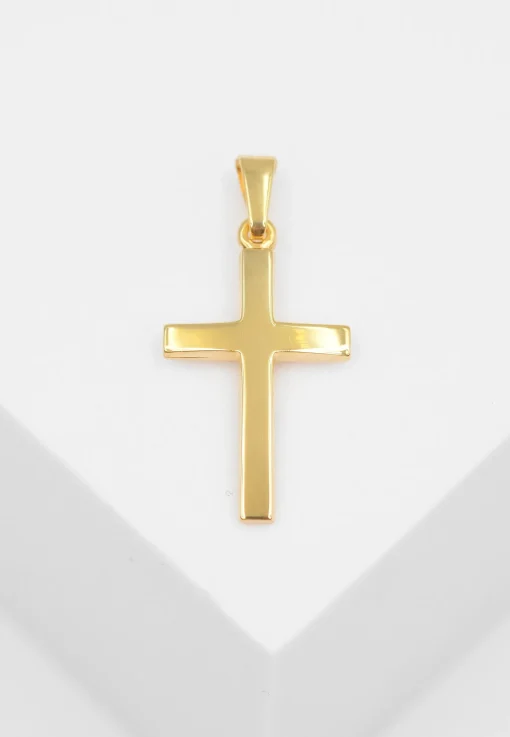 Anhänger Kreuz Gelbgold 750, 24x12mm