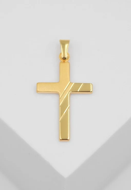 Anhänger Kreuz Gelbgold 750, 26x14mm