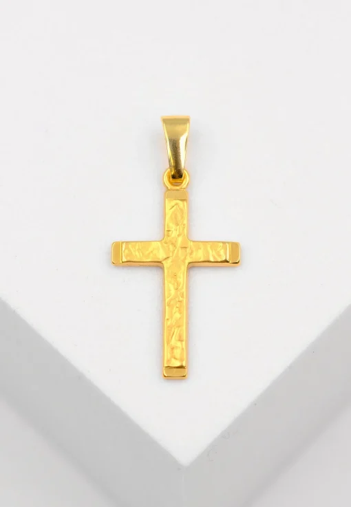 Anhänger Kreuz Gelbgold 750, 18x12x2mm