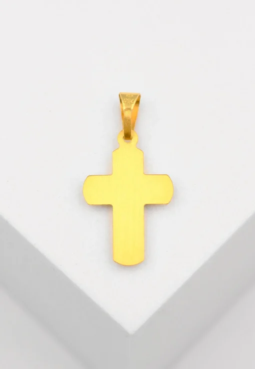 Anhänger Kreuz Gelbgold 750, 23x11mm