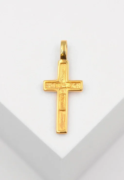 Anhänger Kreuz Gelbgold 750, 25x10mm