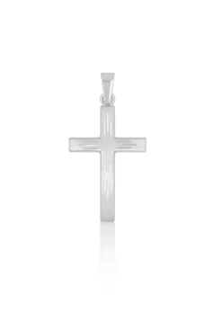 Anhänger Kreuz Weissgold 750, 28x14mm