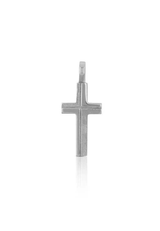 Anhänger Kreuz Weissgold 750, 25x11mm