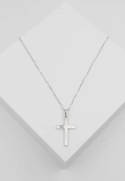 Anhänger Kreuz Weissgold 750, 28x14mm