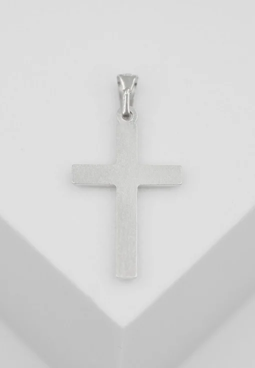Anhänger Kreuz Weissgold 750, 28x14mm