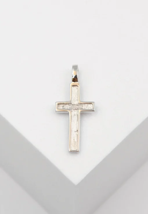 Anhänger Kreuz Weissgold 750, 25x11mm