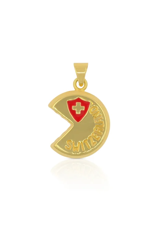 Anhänger Käse Gelbgold 750, 20x12mm