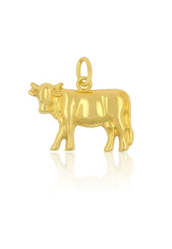 Anhänger Kuh Gelbgold 750, 18x18mm