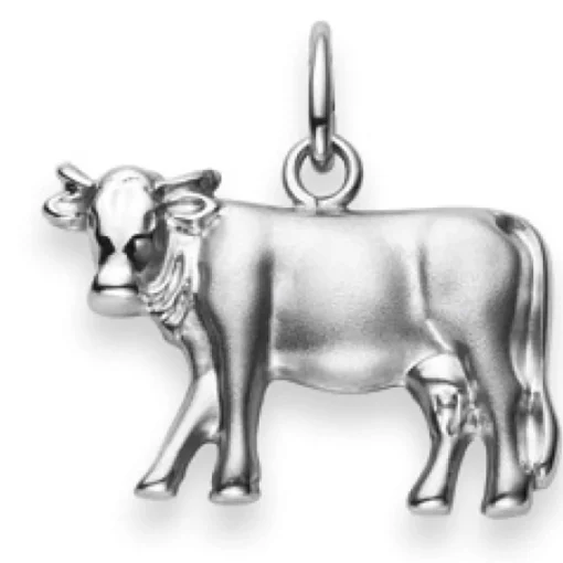 Anhänger Kuh Silber 925, 18x18mm