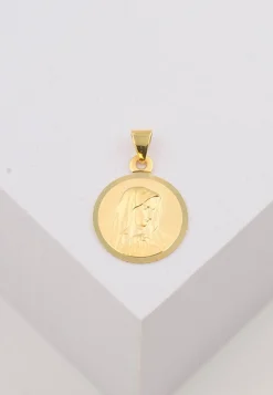 Anhänger Medaille Dolorosa Gelbgold 750, 12mm, 19x13mm