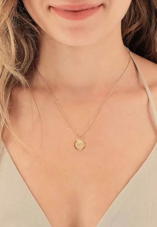 Anhänger Medaille Dolorosa Gelbgold 750, 12mm, 19x13mm