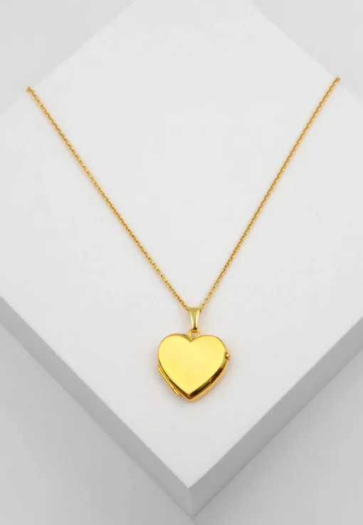 Anhänger Medaillon Herz Gelbgold 750, 22x17mm