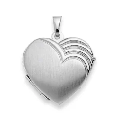 Anhänger Medaillon Herz Silber 925, 27x22mm