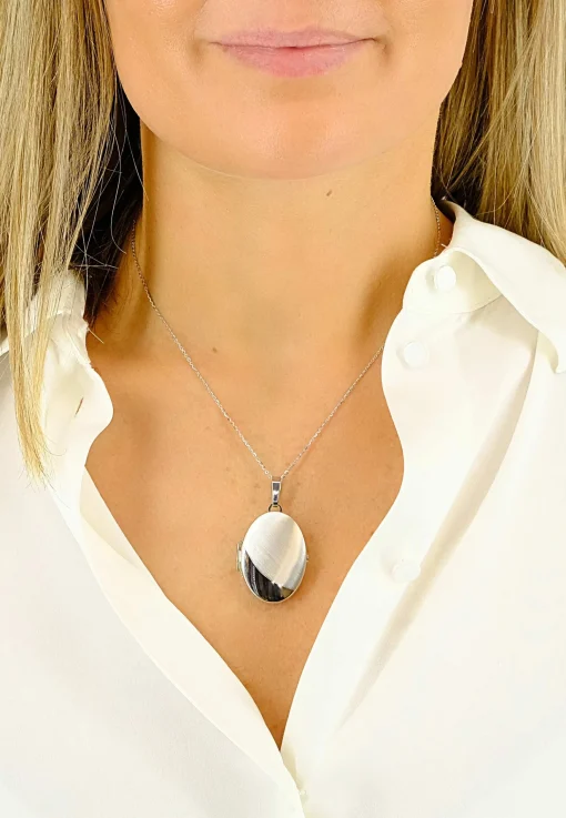 Anhänger Medaillon Silber 925, 43x23mm