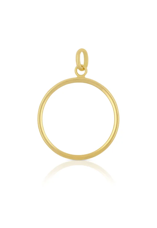 Anhänger Münzfassung Gelbgold 750, 29x22mm