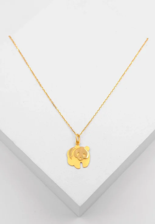 Anhänger Pandabär Gelbgold 750, 19 x 13mm