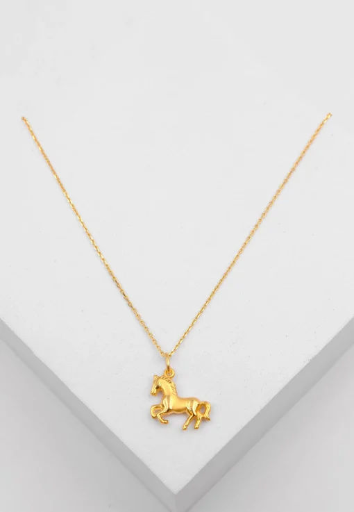 Anhänger Pferd Gelbgold 750, 19x15mm