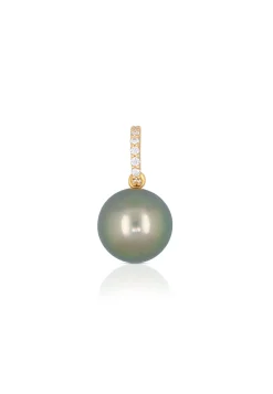 Anhänger Roségold 750 Tahiti Perle 10-11mm Brillant 0.08ct.
