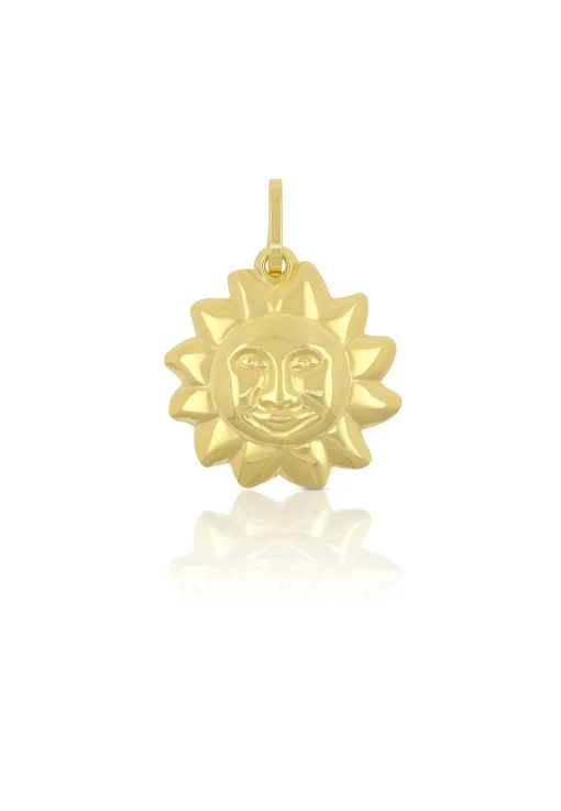 Anhänger Sonne Gelbgold 750, 22x16mm
