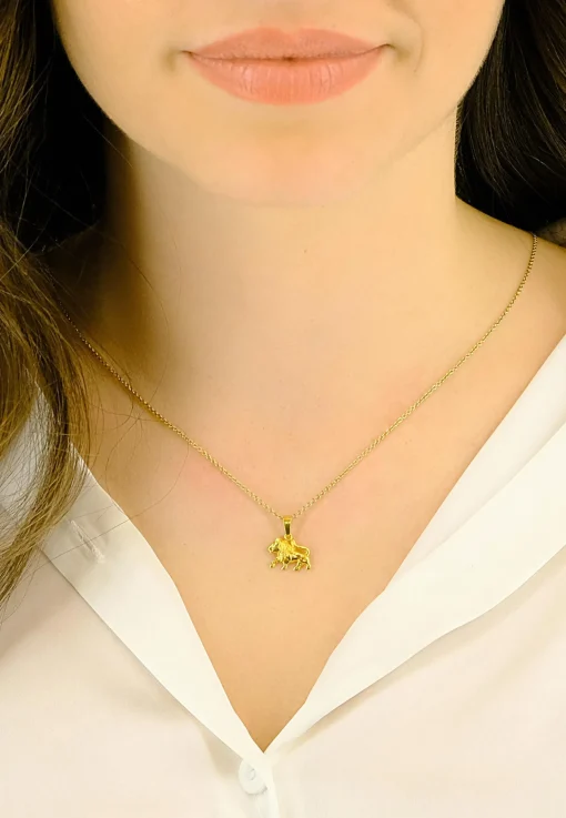 Anhänger Sternzeichen Löwe Gelbgold 750, 16x12mm