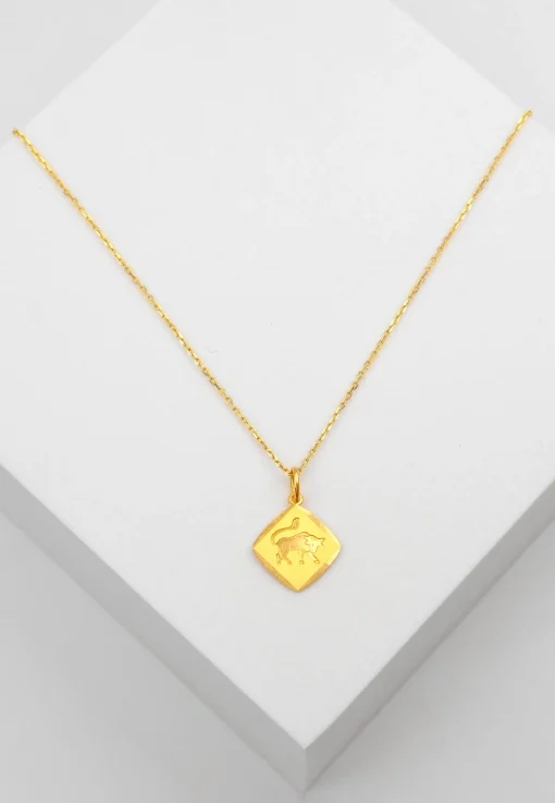 Anhänger Sternzeichen Stier Gelbgold 750, 19x13mm
