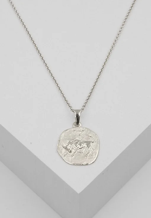 Anhänger Sternzeichen Stier Weissgold 750, 16x22mm