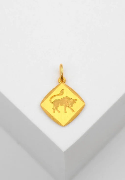 Anhänger Sternzeichen Stier Gelbgold 750, 19x13mm