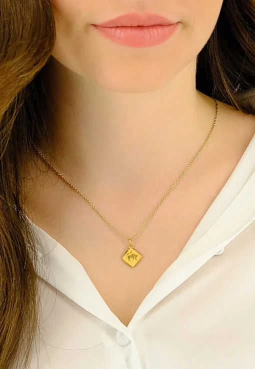 Anhänger Sternzeichen Stier Gelbgold 750, 19x13mm