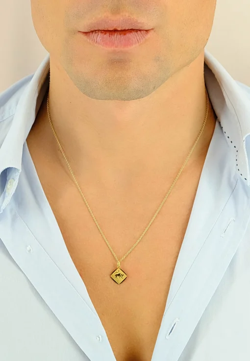 Anhänger Sternzeichen Stier Gelbgold 750, 19x13mm