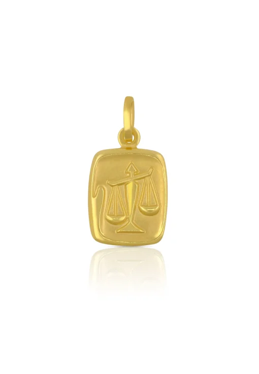 Anhänger Sternzeichen Waage Gelbgold 750, 19x10mm