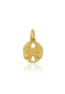 Anhänger Sternzeichen Zwillinge Gelbgold 750, 16x9mm