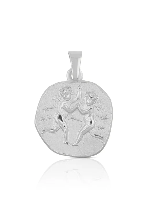 Anhänger Sternzeichen Zwillinge Weissgold 750, 16x22mm