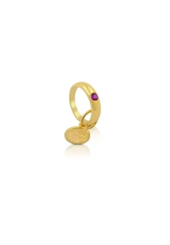 Anhänger Taufring Gelbgold 750 Rubin