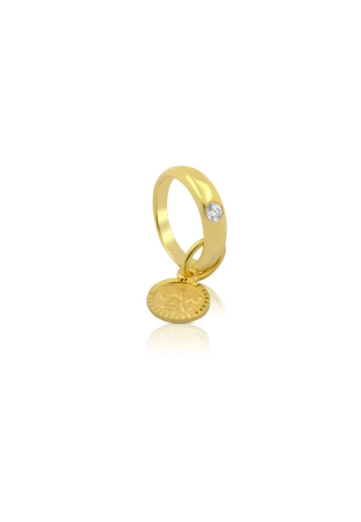 Anhänger Taufring Gelbgold 750 Brillant 0.03ct.