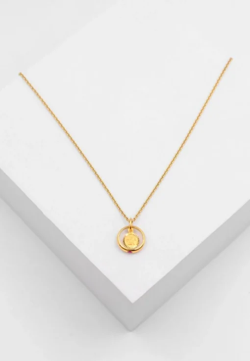 Anhänger Taufring Gelbgold 750 Rubin