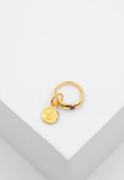 Anhänger Taufring Gelbgold 750 Saphir