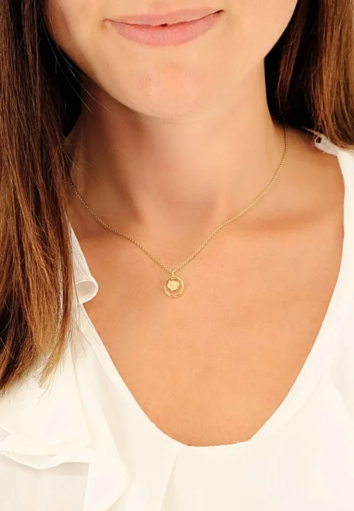 Anhänger Taufring Gelbgold 750 Brillant 0.03ct.