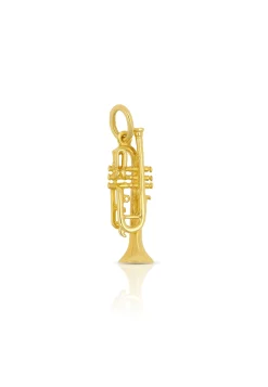 Anhänger Trompete Gelbgold 750, 30x9mm