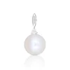 Anhänger Weissgold 750 Süsswasserperle 9-9.5mm Brillant 0.04ct.