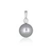 Anhänger Weissgold 750 Tahiti Perle 10-10.5mm Brillant 0.10ct.