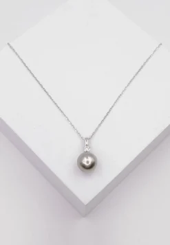 Anhänger Weissgold 750 Tahiti Perle 10-10.5mm Brillant 0.10ct.