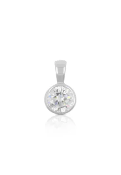 Anhänger Weissgold 750 Zirkonia, 14x9mm
