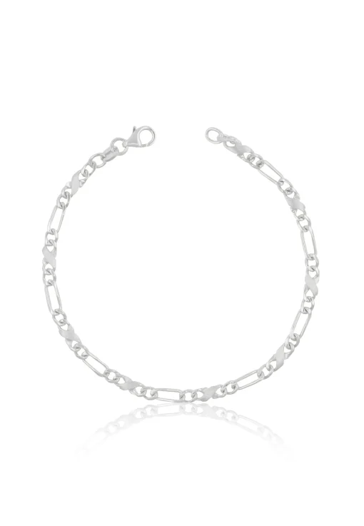 Armband Bracelet Carrera/Figaro Weissgold 750, 19cm, 3.5mm