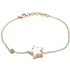 Armband 750/18K Rotgold Diamant 0.04ct. Perlmutt 2.7ct.