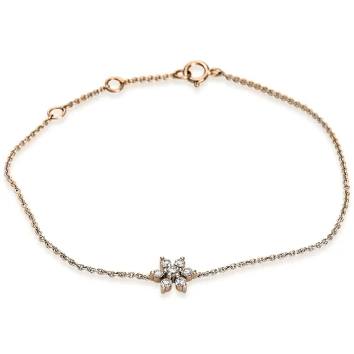 Armband 750/18K Rotgold Diamant 0.25ct.