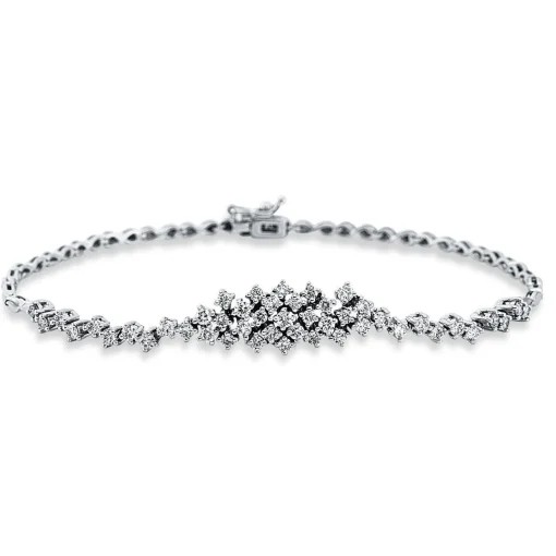 Armband 585/14K Weissgold Diamant 1.09ct.