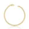 Armband Panzer Gelbgold 375, 22cm, 4mm
